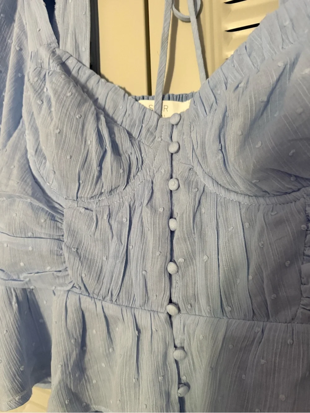 ASTR Puff Sleeve Peplum Top